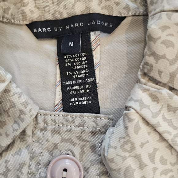 Marc by Marc Jacobs Taupe Animal Print Button Jacket - Size M - Picture 3 of 10
